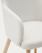 Load image into Gallery viewer, Nelida chair in beige chenille and solid beech wood in a natural finish FSC 100% - image 10