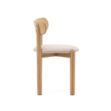 Load image into Gallery viewer, Nebai chair in beige chenille with a solid oak wood structure and natural finish FSC MIX Credit - image 3