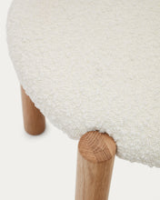 Load image into Gallery viewer, Nebai chair in white bouclé and solid oak wood structure with natural finish - image 14