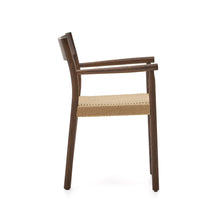 Load image into Gallery viewer, Yalia chair in solid oak with walnut finish and rope seat FSC 100% - image 3