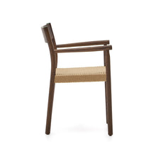 Load image into Gallery viewer, Yalia chair in solid oak with walnut finish and rope seat FSC 100% - image 4