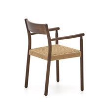 Load image into Gallery viewer, Yalia chair in solid oak with walnut finish and rope seat FSC 100% - image 5