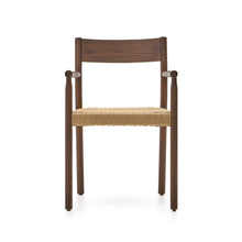 Load image into Gallery viewer, Yalia chair in solid oak with walnut finish and rope seat FSC 100% - image 7