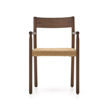 Load image into Gallery viewer, Yalia chair in solid oak with walnut finish and rope seat FSC 100% - image 8