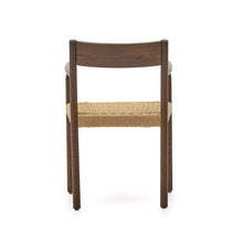 Load image into Gallery viewer, Yalia chair in solid oak with walnut finish and rope seat FSC 100% - image 9