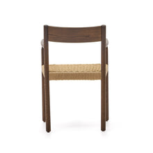 Load image into Gallery viewer, Yalia chair in solid oak with walnut finish and rope seat FSC 100% - image 10