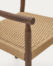 Load image into Gallery viewer, Yalia chair in solid oak with walnut finish and rope seat FSC 100% - image 13