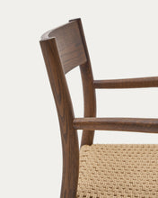 Load image into Gallery viewer, Yalia chair in solid oak with walnut finish and rope seat FSC 100% - image 14