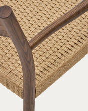Load image into Gallery viewer, Yalia chair in solid oak with walnut finish and rope seat FSC 100% - image 15