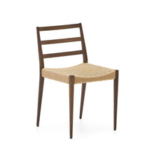 Load image into Gallery viewer, Analy chair in solid oak with walnut finish and rope seat FSC 100% - image 2