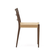Load image into Gallery viewer, Analy chair in solid oak with walnut finish and rope seat FSC 100% - image 4