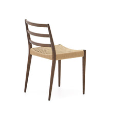 Load image into Gallery viewer, Analy chair in solid oak with walnut finish and rope seat FSC 100% - image 5