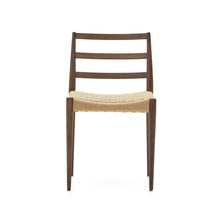 Load image into Gallery viewer, Analy chair in solid oak with walnut finish and rope seat FSC 100% - image 7