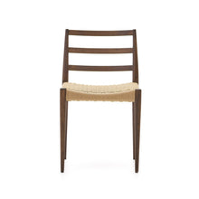 Load image into Gallery viewer, Analy chair in solid oak with walnut finish and rope seat FSC 100% - image 8