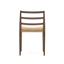 Load image into Gallery viewer, Analy chair in solid oak with walnut finish and rope seat FSC 100% - image 9