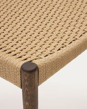 Load image into Gallery viewer, Analy chair in solid oak with walnut finish and rope seat FSC 100% - image 14