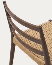 Load image into Gallery viewer, Analy chair in solid oak with walnut finish and rope seat FSC 100% - image 15