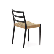Load image into Gallery viewer, Analy chair in solid oak with black finish and rope seat FSC 100% - image 5