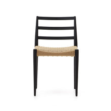 Load image into Gallery viewer, Analy chair in solid oak with black finish and rope seat FSC 100% - image 8