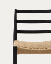 Load image into Gallery viewer, Analy chair in solid oak with black finish and rope seat FSC 100% - image 13