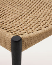 Load image into Gallery viewer, Analy chair in solid oak with black finish and rope seat FSC 100% - image 14