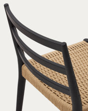 Load image into Gallery viewer, Analy chair in solid oak with black finish and rope seat FSC 100% - image 15