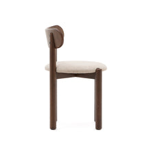 Load image into Gallery viewer, Nebai chair in brown chenille with a solid oak wood structure and walnut finish FSC MIX Credit - image 3
