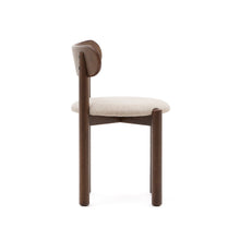 Load image into Gallery viewer, Nebai chair in brown chenille with a solid oak wood structure and walnut finish FSC MIX Credit - image 4