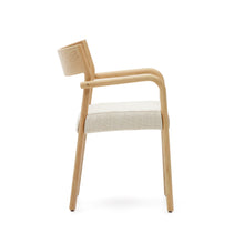 Load image into Gallery viewer, Falconera chair with a removable cover in solid oak wood with natural finish FSC Mix Credit - image 4