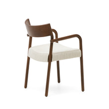 Load image into Gallery viewer, Falconera chair with a removable cover in solid oak wood with walnut finish FSC Mix Credit - image 5