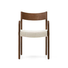 Load image into Gallery viewer, Falconera chair with a removable cover in solid oak wood with walnut finish FSC Mix Credit - image 7