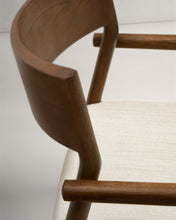 Load image into Gallery viewer, Falconera chair with a removable cover in solid oak wood with walnut finish FSC Mix Credit - image 13