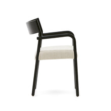 Load image into Gallery viewer, Falconera chair with a removable cover in solid oak wood with black finish FSC Mix Credit - image 3