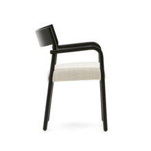 Load image into Gallery viewer, Falconera chair with a removable cover in solid oak wood with black finish FSC Mix Credit - image 4