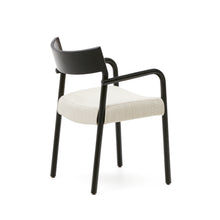 Load image into Gallery viewer, Falconera chair with a removable cover in solid oak wood with black finish FSC Mix Credit - image 5