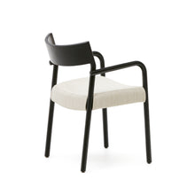Load image into Gallery viewer, Falconera chair with a removable cover in solid oak wood with black finish FSC Mix Credit - image 6