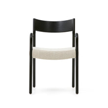 Load image into Gallery viewer, Falconera chair with a removable cover in solid oak wood with black finish FSC Mix Credit - image 8