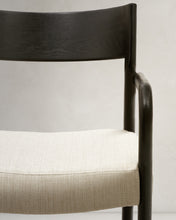 Load image into Gallery viewer, Falconera chair with a removable cover in solid oak wood with black finish FSC Mix Credit - image 14
