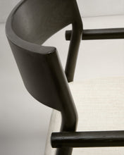 Load image into Gallery viewer, Falconera chair with a removable cover in solid oak wood with black finish FSC Mix Credit - image 15
