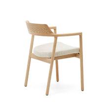 Load image into Gallery viewer, Alocs chair removable cover in beige chenille solid oak wood natural finish FSC Mix Credit - image 6