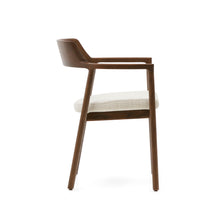 Load image into Gallery viewer, Alocs chair removable cover in beige chenille solid oak wood walnut finish FSC Mix Credit - image 3