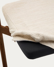 Load image into Gallery viewer, Alocs chair removable cover in beige chenille solid oak wood walnut finish FSC Mix Credit - image 14