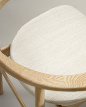 Load image into Gallery viewer, Timons chair removable cover in beige chenille solid oak wood natural finish FSC Mix Credit - image 14