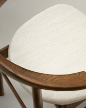 Load image into Gallery viewer, Timons chair removable cover in beige chenille solid oak wood walnut finish FSC Mix Credit - image 12