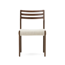 Load image into Gallery viewer, Cudia chair removable cover in beige chenille solid oak wood walnut finish FSC Mix Credit - image 7