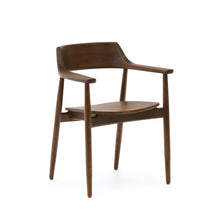 Load image into Gallery viewer, Fondes chair in solid oak wood with walnut finish FSC Mix Credit