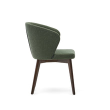Load image into Gallery viewer, Darice chair in green chenille and solid beech wood in a walnut finish FSC 100% - image 4