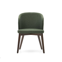 Load image into Gallery viewer, Darice chair in green chenille and solid beech wood in a walnut finish FSC 100% - image 7