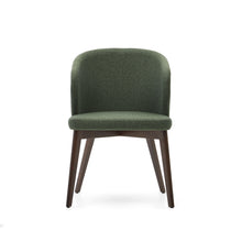 Load image into Gallery viewer, Darice chair in green chenille and solid beech wood in a walnut finish FSC 100% - image 8