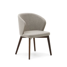 Load image into Gallery viewer, Darice chair in brown chenille and solid beech wood in a walnut finish FSC 100% - image 2